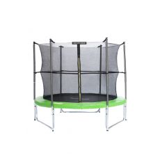 Trampolína TECHFITNESS 244 cm zelená s vnútornou sieťou