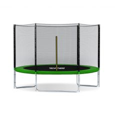 Ilustrčne foto. TRAMPOLÍNA TECHFITNESS 244 cm s vonkajšou sieťou , 4 nohy, Výber z  4 farieb, zelený kryt