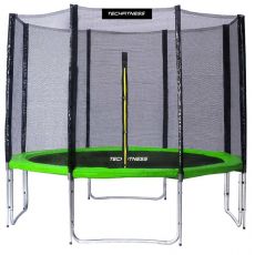 Trampolína TECHFITNESS 396 cm zelená s vonkajšou sieťou