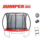 Trampolína JUMPEX SST 244 cm (2,4 m) Červená s vnútornou sieťou, REBRÍK ZDARMA