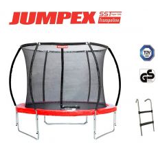 Trampolína JUMPEX SST 244 cm (2,4 m) Červená s vnútornou sieťou, REBRÍK ZDARMA