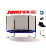 Trampolína JUMPEX SST 183cm (1,8 m) Modrá s vonkajšou sieťou. Bezpečný rebrík + Protišmykové ponožky ZDARMA.