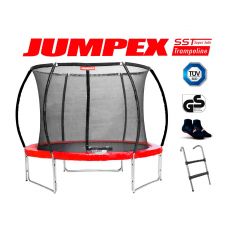 Trampolína JUMPEX SST 244 cm (2,4 m) Červená s vnútornou sieťou, 
REBRÍK+Protišmykové Ponožky ZDARMA