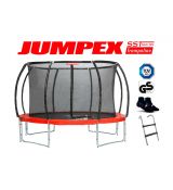 Trampolína JUMPEX SST 396cm 4 nohy červená  s vnútornou sieťou, 
REBRÍK+Protišmykové Ponožky ZDARMA