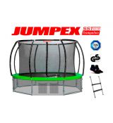 Trampolína JUMPEX Premium SST 366 cm 4 nohy Zelená  s vnútornou sieťou, 
REBRÍK+Protišmykové Ponožky ZDARMA