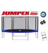 Trampolína JUMPEX SST 305 cm 4 nohy modrá s vonkajšou sieťou. Bezpečný rebrí