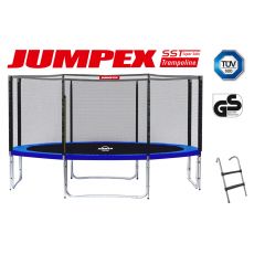 Trampolína JUMPEX SST 305 cm 4 nohy modrá s vonkajšou sieťou. Bezpečný rebrí